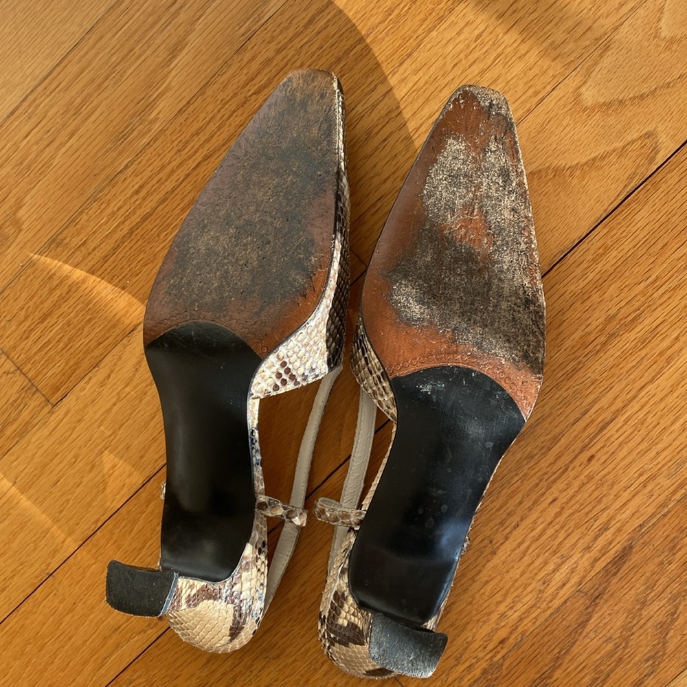 Stuart Weitzman Python Slingback Pumps - image 4